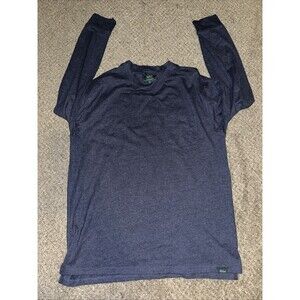 Woolrich T-Shirt Mens Medium  Blue Long Sleeve Pocket Crewneck Green Label.
